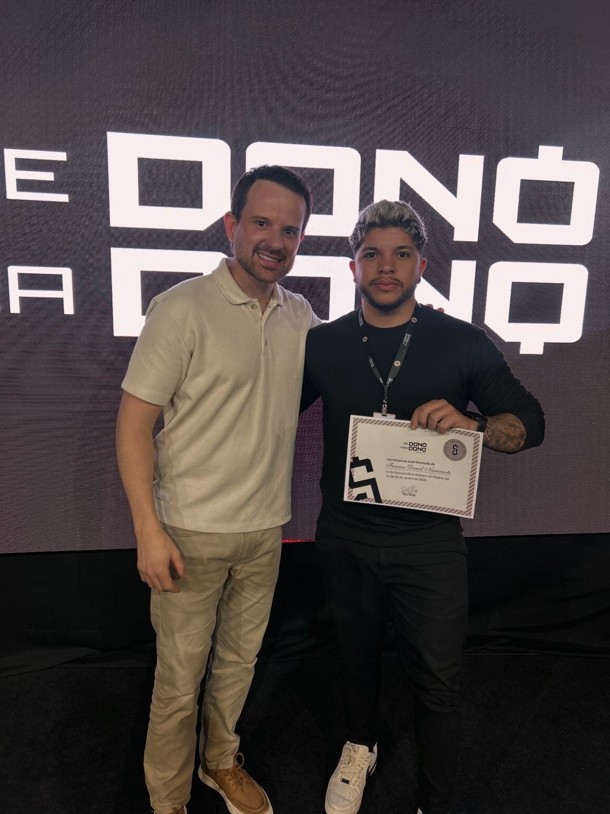 Fundador da Barbearia Pereira no evento De Dono pra Dono